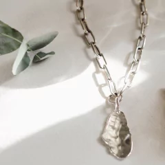 Colgante Pétalo Plata