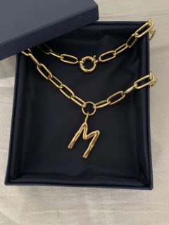 Colgante Inicial con cadena doble - plata 925 en internet