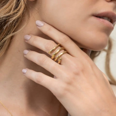 Anillo vueltas - Bronce - comprar online