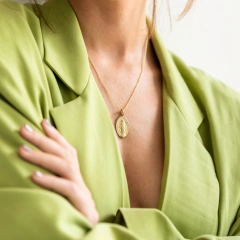 Colgante Milagrosa Irregular - Bronce