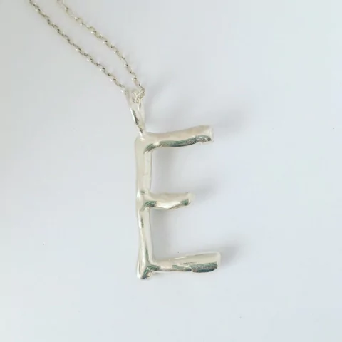 Colgante Inicial mediana - Plata 925