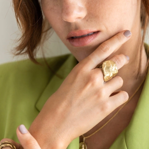 Anillo Pétalo de Bronce