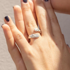 Anillo twist Picasso Plata - comprar online