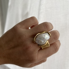 Anillo Perla Rustica
