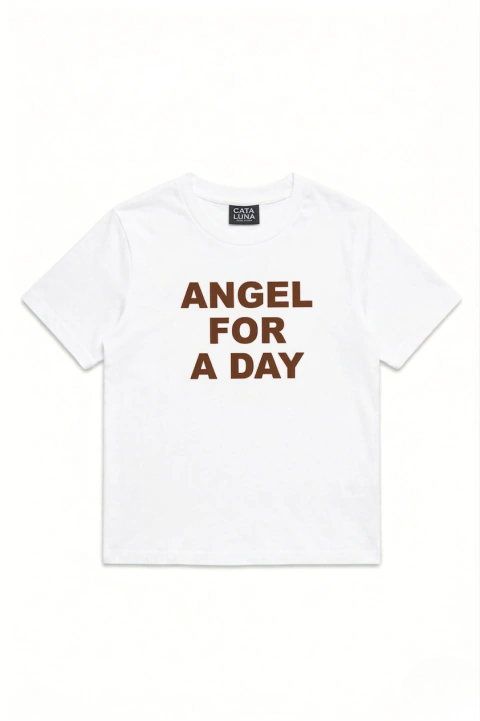 9033.Remera baby tee ANGEL FOR A DAY - comprar online