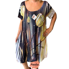Vestidos de Algodón sublimado - Natalia Indumentaria