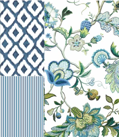 Combo Botanic Saphire: 3 diseños para almohadones!