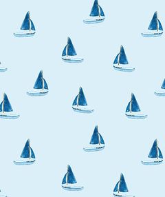 Sail Boat aqua