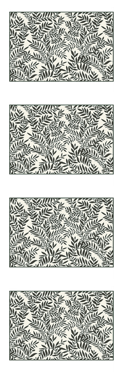 Set 4 diseños Fern Charcoal para individuales! - comprar online