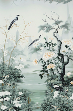 Mural Birds in Chalk en internet
