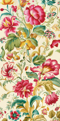 Panel Jacobean in Berry One