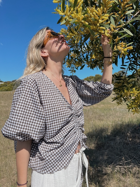 Blusa Frunce Vichy