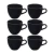 Canecas Café Dubai Preta 85ml 6 Peças Hauskraft
