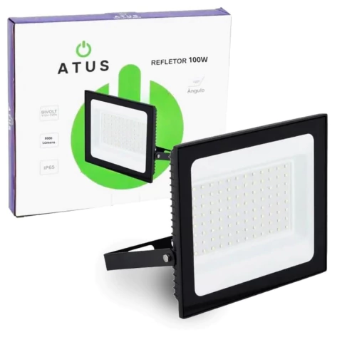 Refletor Holofote 100W 6000K 8000 Lúmens Bivolt Atus Gaya