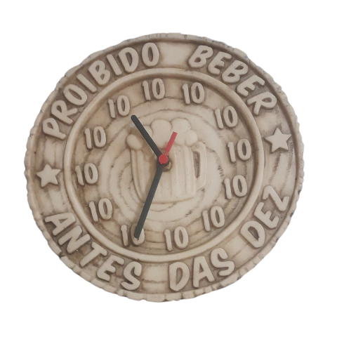 Relógio de Parede Proibido Beber Antes Das Dez