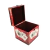 Imagem do Baú Decorativo De Couro The Bluff Vermelho 26,5 x 26,5cm Verito
