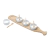 Conjunto Bandeja Bambu Com 4 Molheiras e 4 Colheres 48x9,5cm Lyor