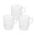 Conjunto Com 3 Canecas Para Café de Vidro Diamond 250ml Lyor
