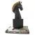 Troféu Xadrez Estatueta Luxo Chess Cavalo Black Gold Verito