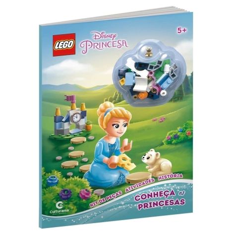 Livro Infantil Conheça As Princesas Disney Com Kit De Peças Lego Culturama