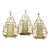 Trio Castiçal Dourado Ontario Com 3 Peças We Make