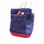 Bolso transportador de mascotas Ibiyaya, de color azul con detalles en rojo, ideal para perros y gatos de hasta 6 kg, con malla transpirable.