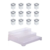 Kit 12 Mini Potes Herméticos Porta Temperos 180ml + Organizador Multinivel Diamond 29 x 25 x 10cm