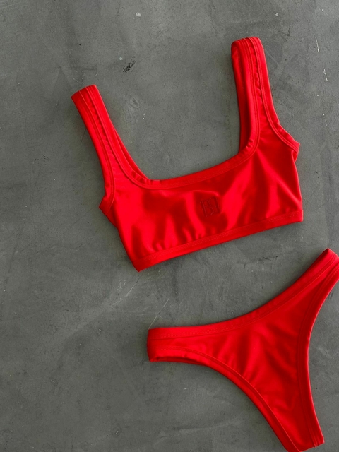 Top TROPICAL rojo