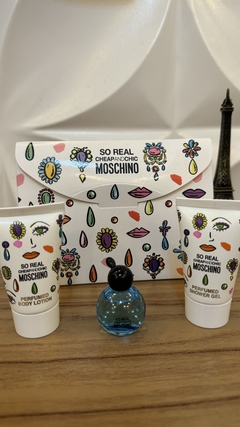 Moschino So real Kit Miniatura 4,9ml + Creme e Gel 25ml