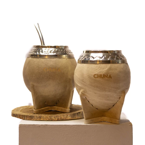 Mate Torpedo Hércules Calabaza Cuero Crudo - comprar online