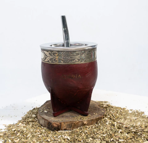 Imagen de Mate Aquiles acero inoxidable y cuero
