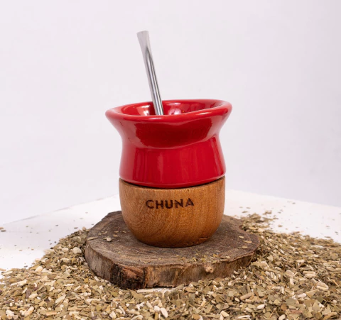 Mate Artemisa Cerámica y madera - Chuna - Siempre con Vos
