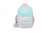 Mochila Espalda Colorblock Girl 14" - Aqua & Pink