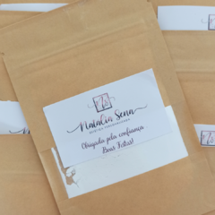 Mini argila em pó 30g - Personalizado com a sua marca - Escolha a quantidade e a cor da argila - Cheiro de Pele