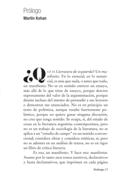 Literatura de izquierda - Damián Tabarovsky en internet