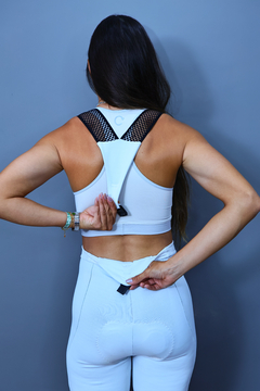 Bretelle PRO RACE ITALY WHITE - Feminino com abertura para xixi - Pro Sports
