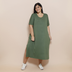 VESTIDO LIZ verde exército