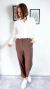PANTALÓN MANHATTAN Chocolate - JACINTA LA RENGA - INDUMENTARIA FEMENINA