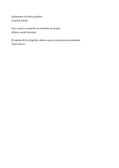 ¿Una familia para quien? Reflexiones sobre la adopción en internet