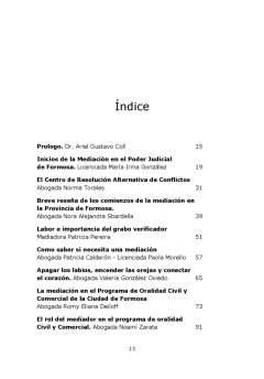 La mediación en el Poder Judicial de Formosa. Diferentes miradas. Pasado y presente - comprar online
