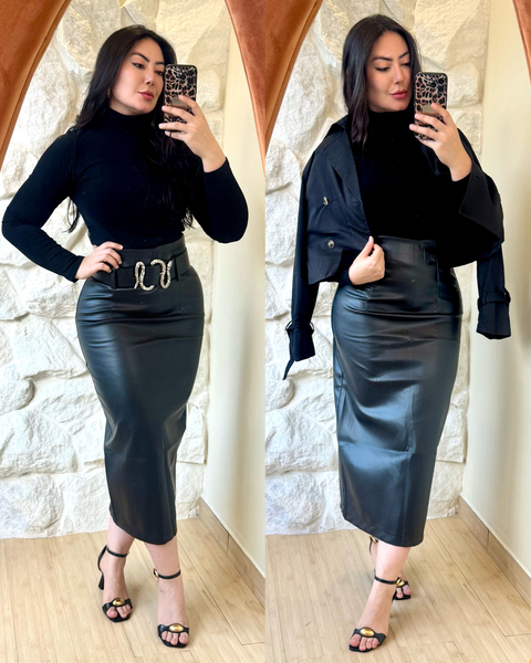 saia midi pu cobra - comprar online