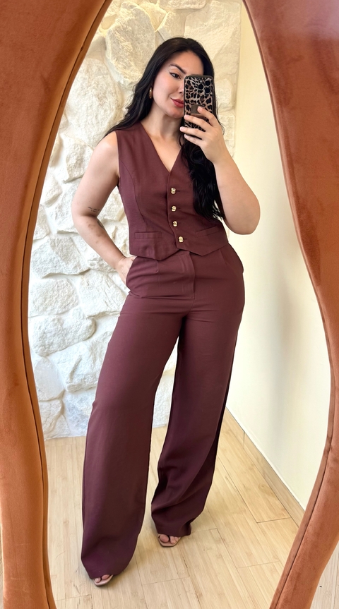 conjunto colete viscose - comprar online