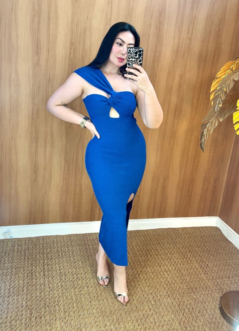 vestido tricot nervuras - comprar online