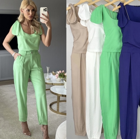 conjunto calça cenoura bolso - comprar online