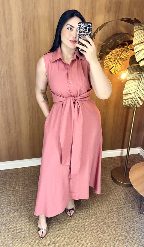 vestido amarraçao frontal - comprar online