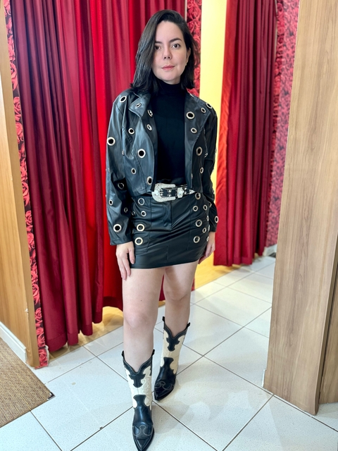 jaqueta pu argolas - comprar online