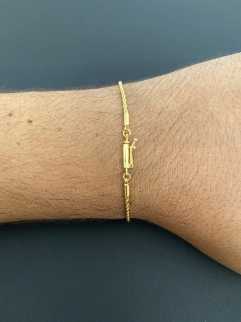 Pulseira Cordão Baiano - 2,5 g - 21 cm - 2 mm