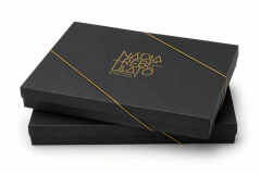 Caixa A4 simples 5cm preta personalizada