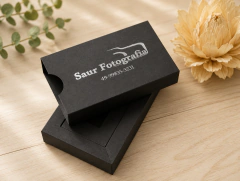 Caixinha para Pen Drive Preta Personalizada