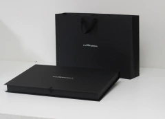 Kit caixa com sacola A3 para projeto preta